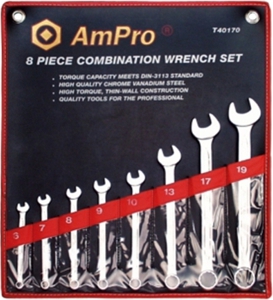 AMPRO  T42092 7 Piece Stubby Combination Wrench Set Builders World Wholesale Distribution 