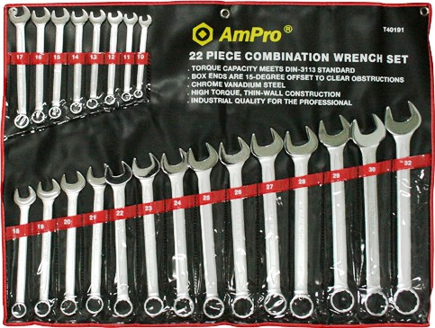 AmPro T41018 Extra Long Combination Wrench 