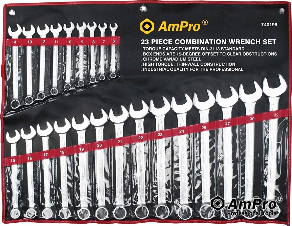 AMPRO T22977 Metric Hex Wrench Set 8-Piece Ampro Industries 