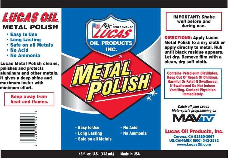 LUCAS OIL Metal Polish, Gallon #10156